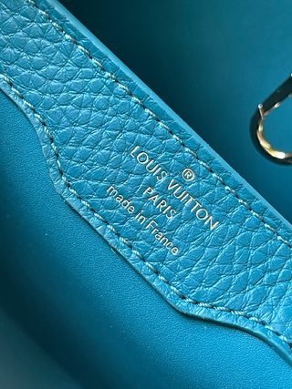 LV湖藍色貝殼五金Capucines小號手袋 | 經典Monogram花卉裝飾