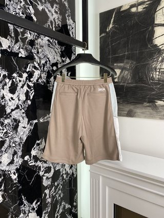 DIOR迪奥沙滩刺绣短裤 | 拼色设计与Di Italic标志 | 男女同款