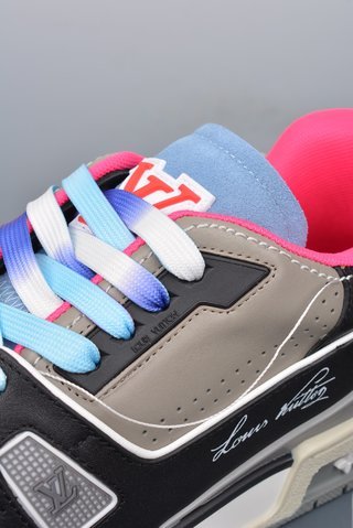 高仿LV Trainer秋季限定联名款运动鞋 - 多色拼接设计