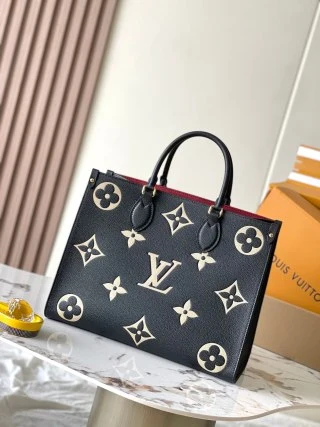 復刻 LV ONTHEGO 中號手袋｜經典黑色高仿奢侈品包包