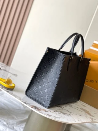 復刻 LV ONTHEGO 中號手袋｜經典黑色高仿奢侈品包包