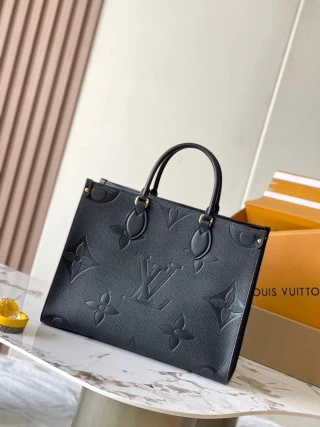 復刻 LV ONTHEGO 中號手袋｜經典黑色高仿奢侈品包包