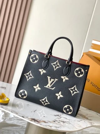 復刻 LV ONTHEGO 中號手袋｜經典黑色高仿奢侈品包包