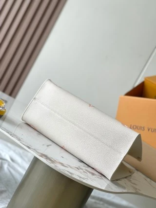 復刻 LV ONTHEGO 中號手袋｜白粉色高仿奢侈品包包