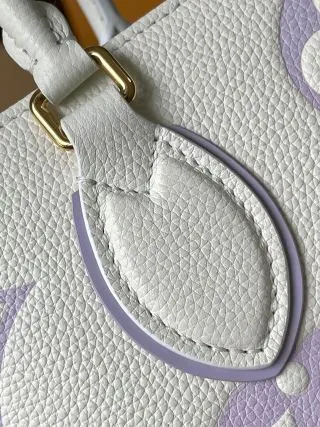 復刻 LV ONTHEGO 中號手袋｜白紫色高仿奢侈品包包