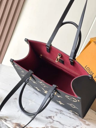 復刻 LV ONTHEGO 中號手袋｜經典黑色高仿奢侈品包包