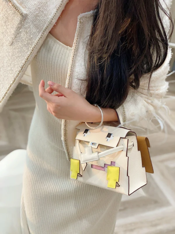 【頂級高仿復刻】Hermès Kelly Doll Picto 奶油白｜1:1復刻千禧娃娃