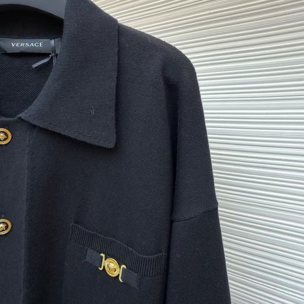 香港高仿衣服 VERSACE 范思哲 MEDUSA BIGGE 針織POLO開衫