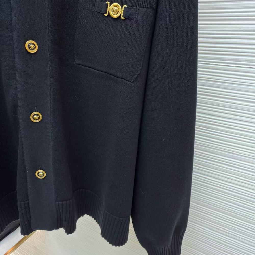 香港高仿衣服 VERSACE 范思哲 MEDUSA BIGGE 針織POLO開衫