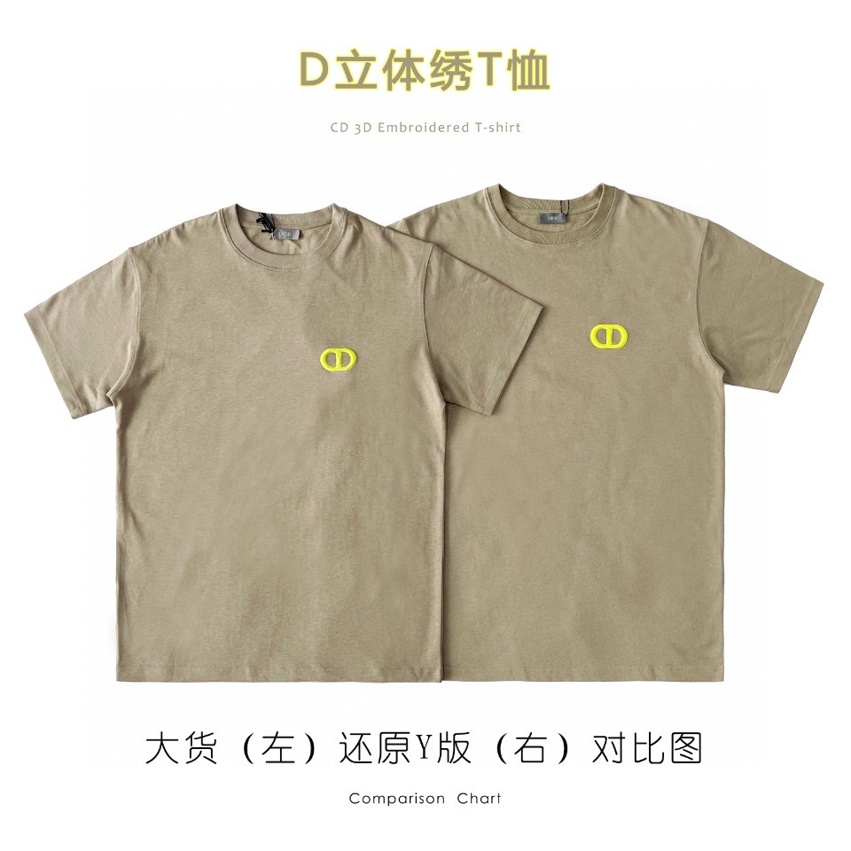  Dior CD Icon T 恤真假對比圖