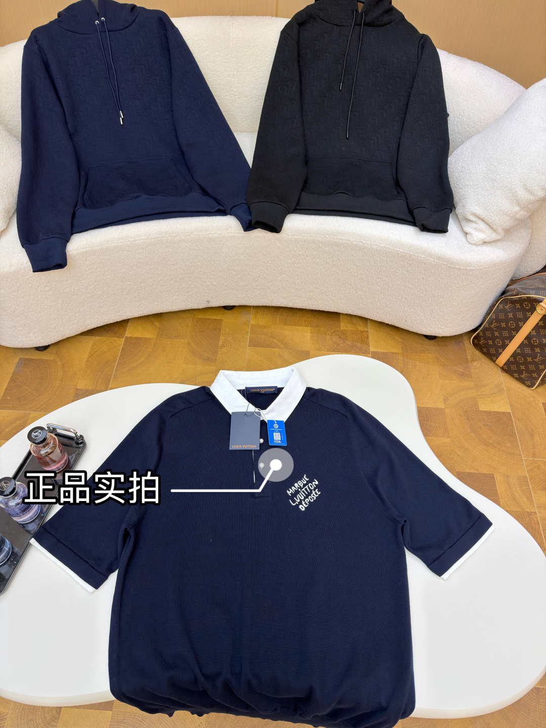 LV刺繡馬球衫實拍圖