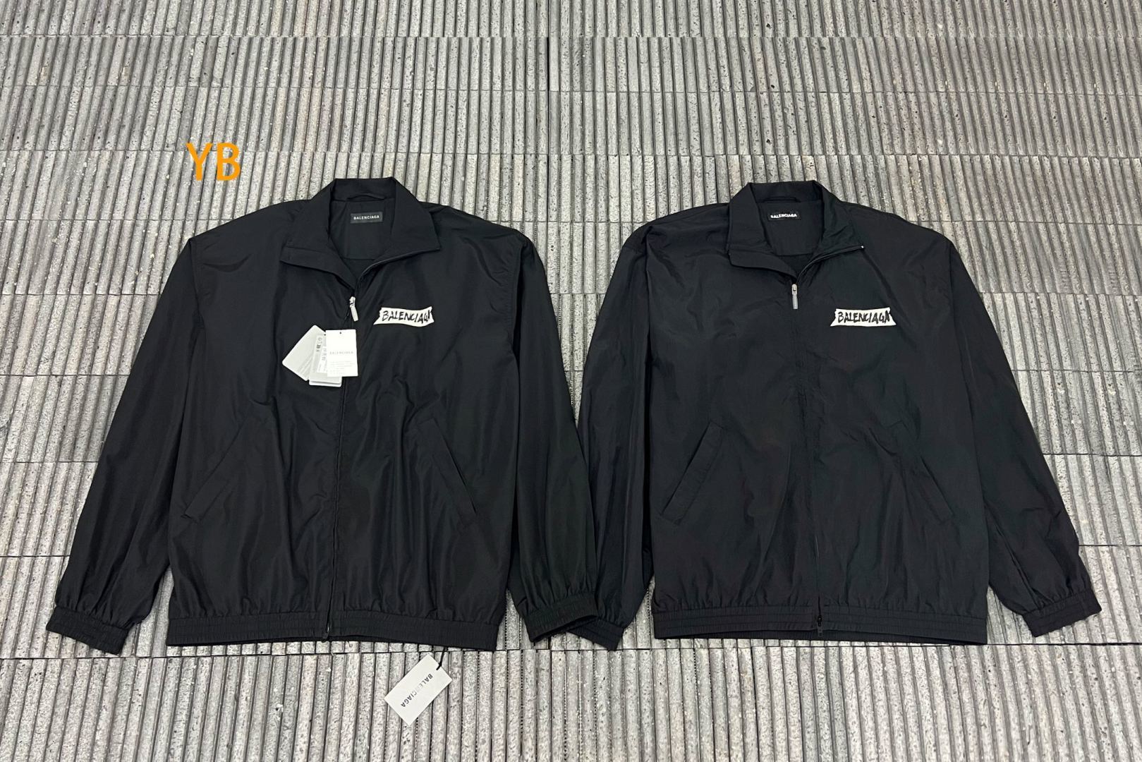 Balenciaga膠帶夾克面料真假對比圖