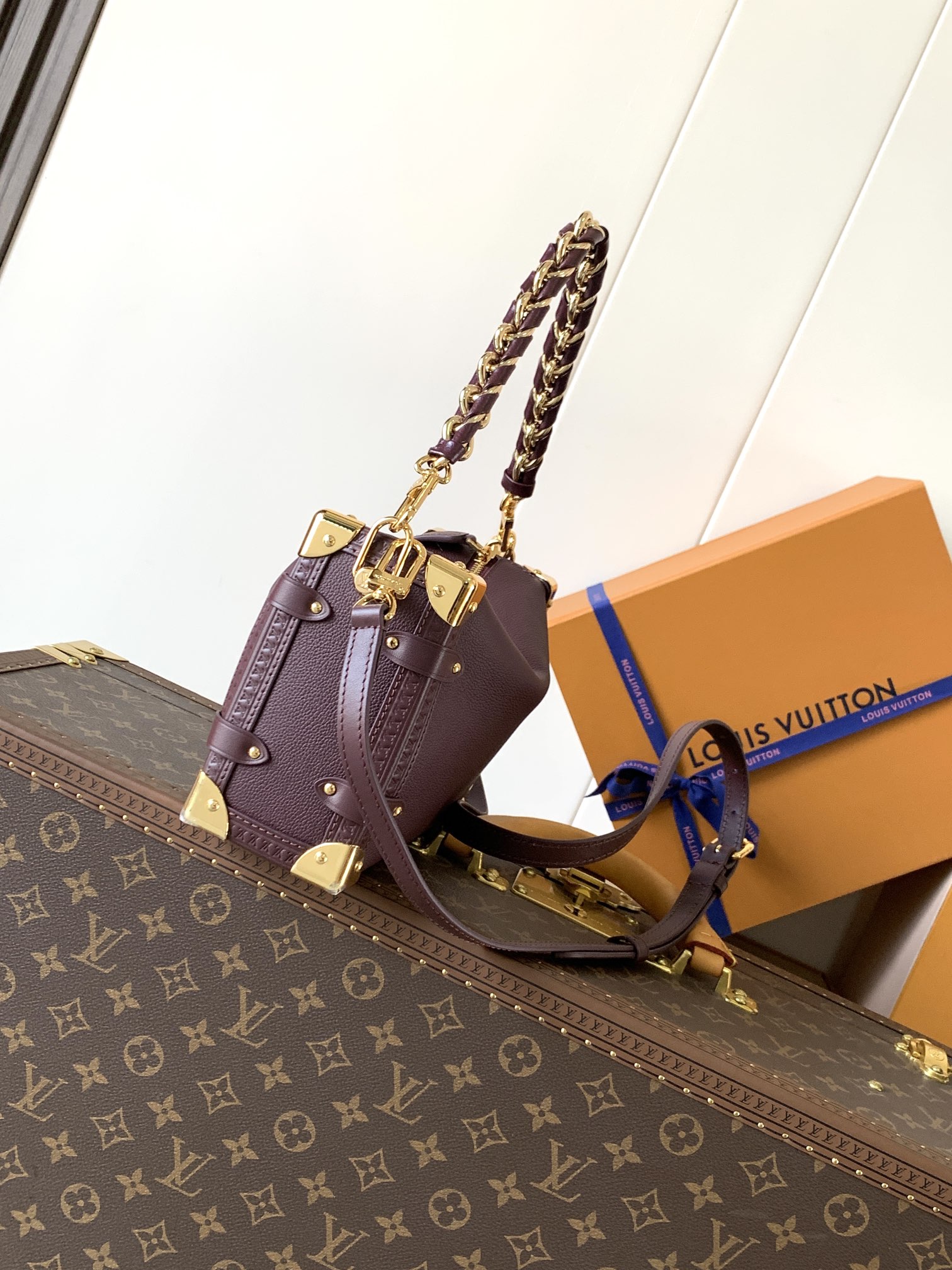 頂級復刻 LV Side Trunk MM 手袋 細節圖