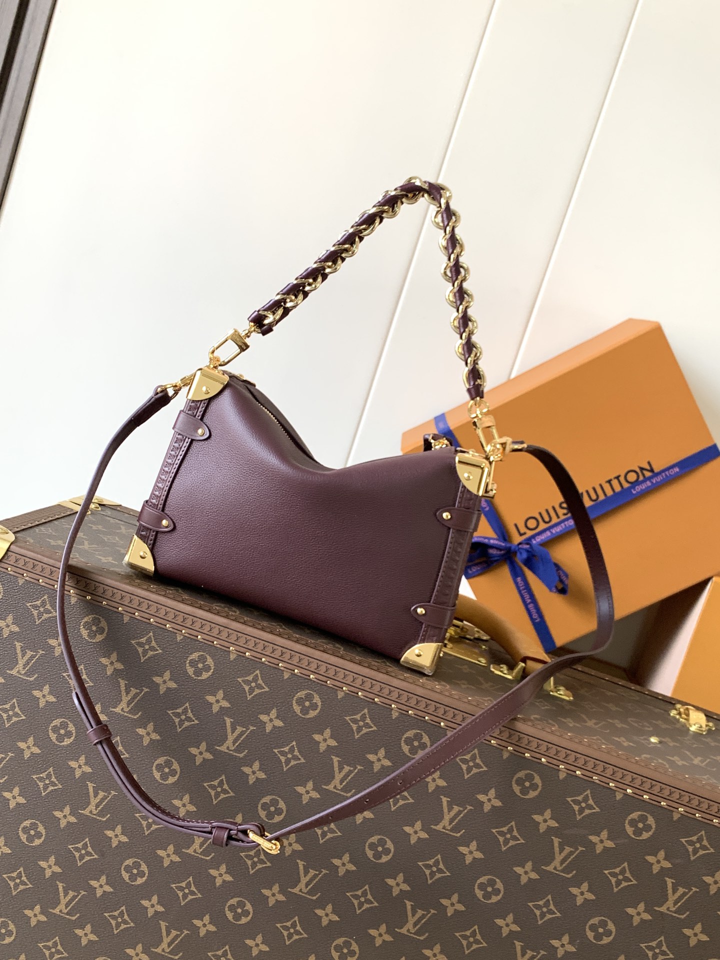 頂級復刻 LV Side Trunk MM 手袋 背部圖