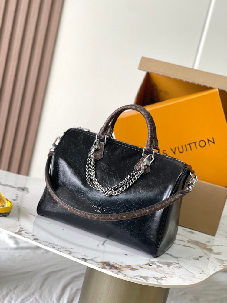 LV Speedy Soft 30 Vibe 手袋 | 油蠟牛皮复刻 主視圖