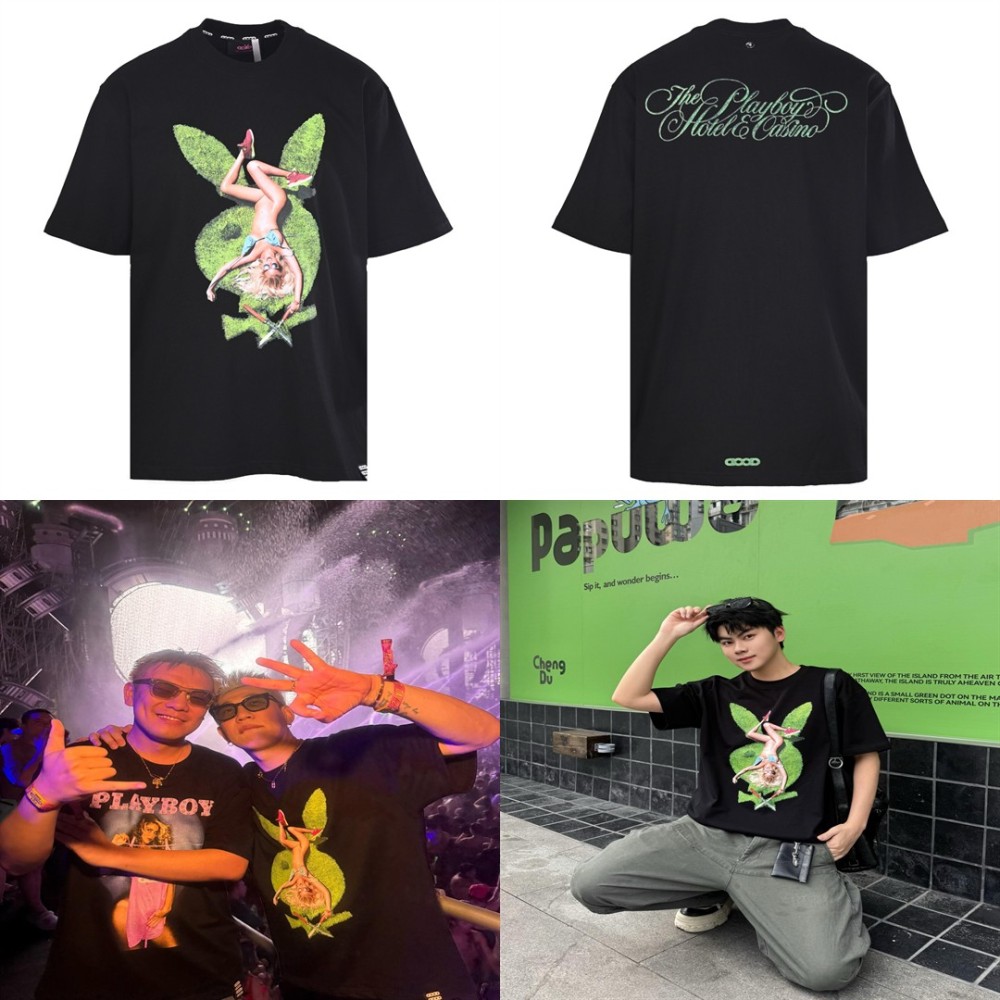 正面全身展示 GOOD BRAND GOOD BRAND GB 绿荫草地女郎短袖T恤 男女同款 GOOD BRAND復刻版