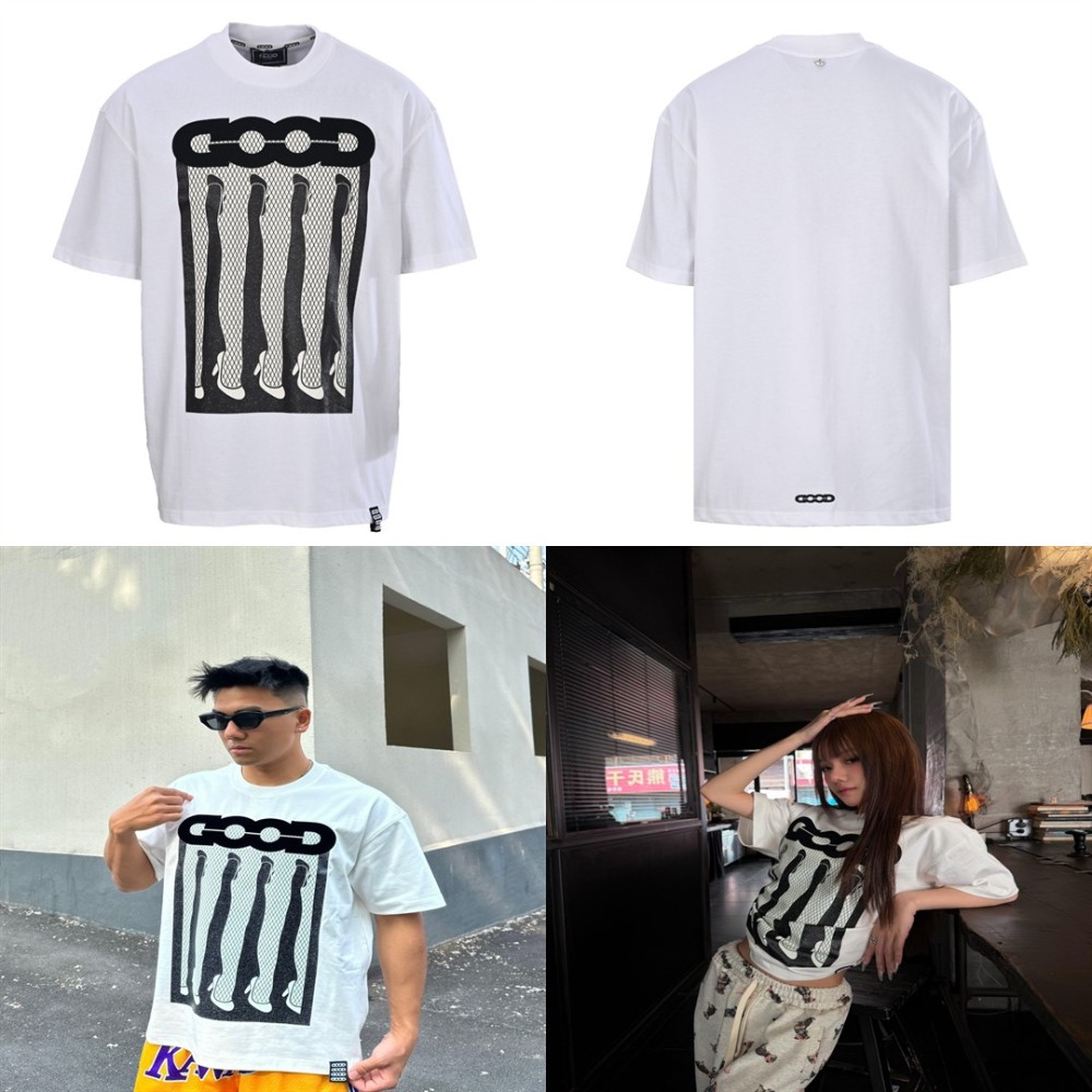 正面全身展示 GOOD BRAND GOOD BRAND GB 黑丝诱惑短袖T恤 男女同款 35 GOOD BRAND復刻版
