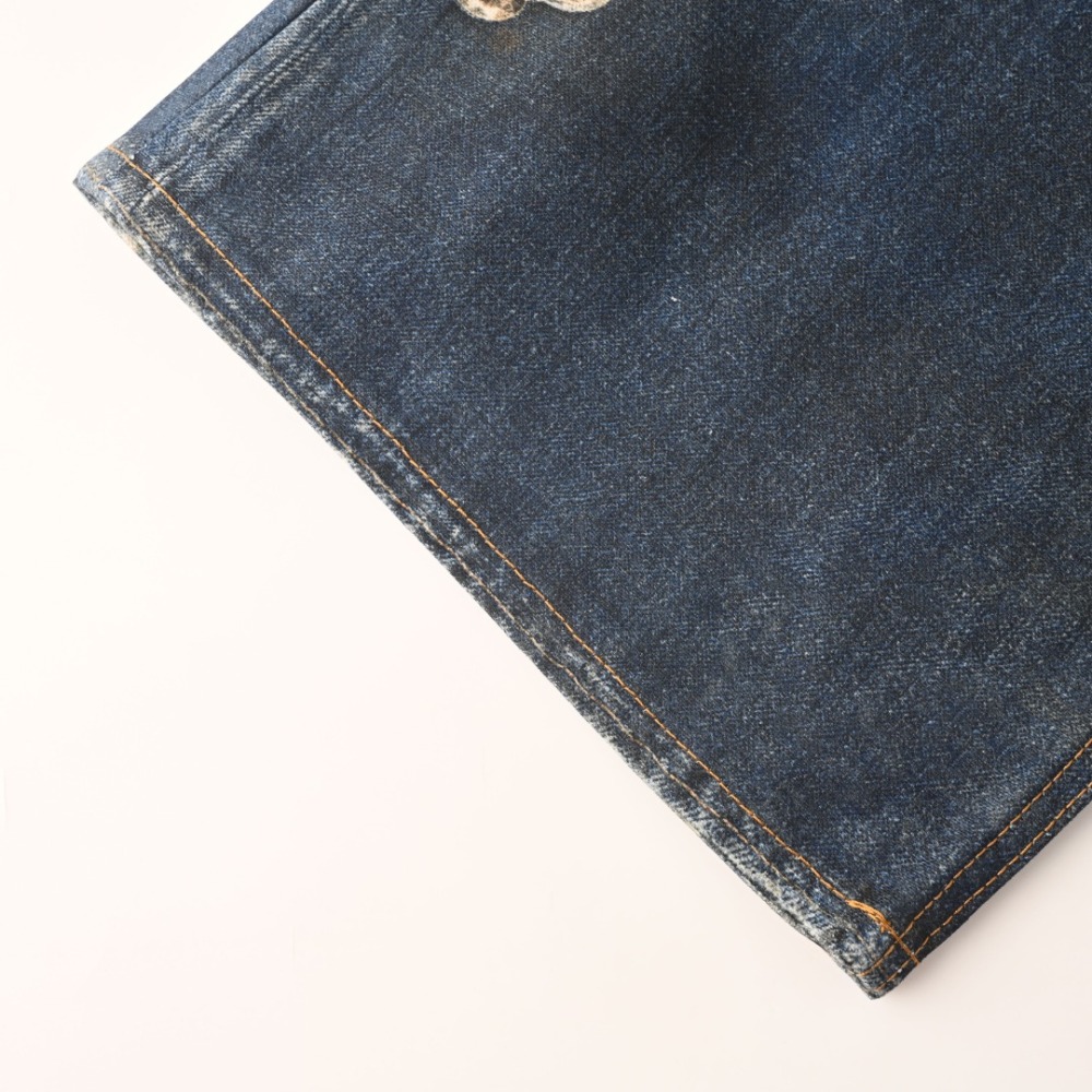 ACNE STUDIOS ACNE STUDIOS 链条印花染色做旧牛仔长裤定制雾境重第1角度展示 頂級復刻品質