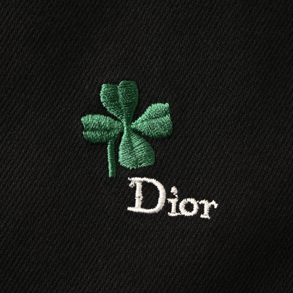 Dior DIOR迪奥CD 四叶草刺绣长袖衬衫外套正品17500购入开第1角度展示 頂級復刻品質