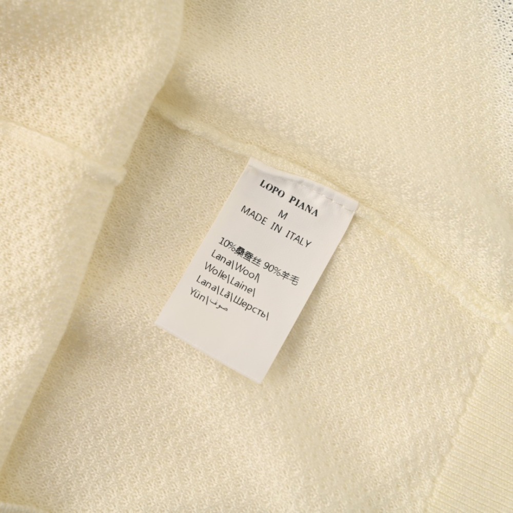 LORO PIANA 諾悠翩雅 LORO PIANA诺悠翩雅LP 海鸥领罗纹针织短袖POLO第2角度展示 頂級復刻品質