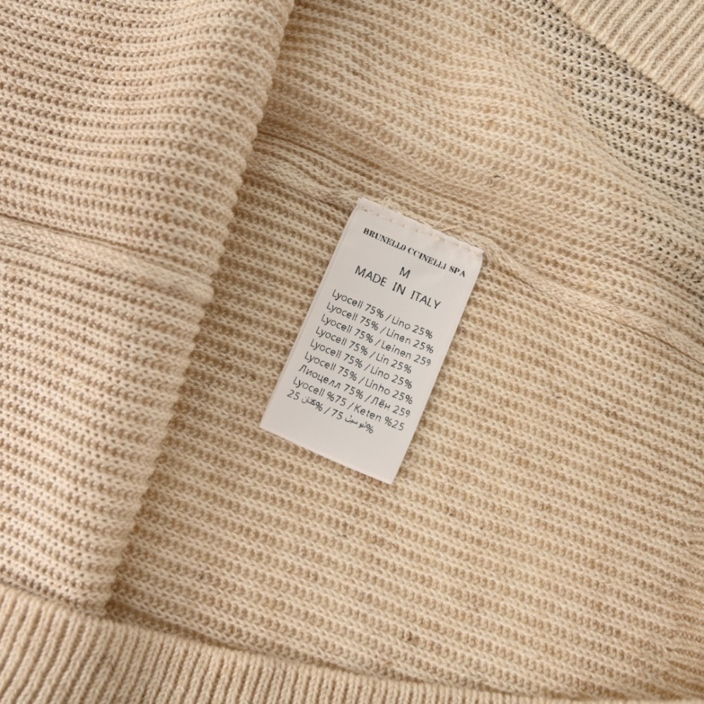 BRUNELLO CUCINELLI BRUNELLO CUCINELLI BC 圆领毛边罗纹领口第2角度展示 頂級復刻品質
