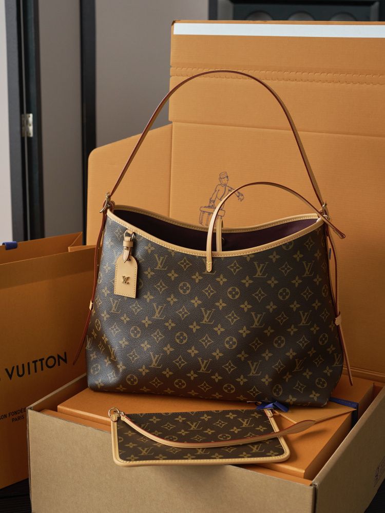 正面全景展示 LV M46197 CARRYALL 中號手袋 頂級復刻