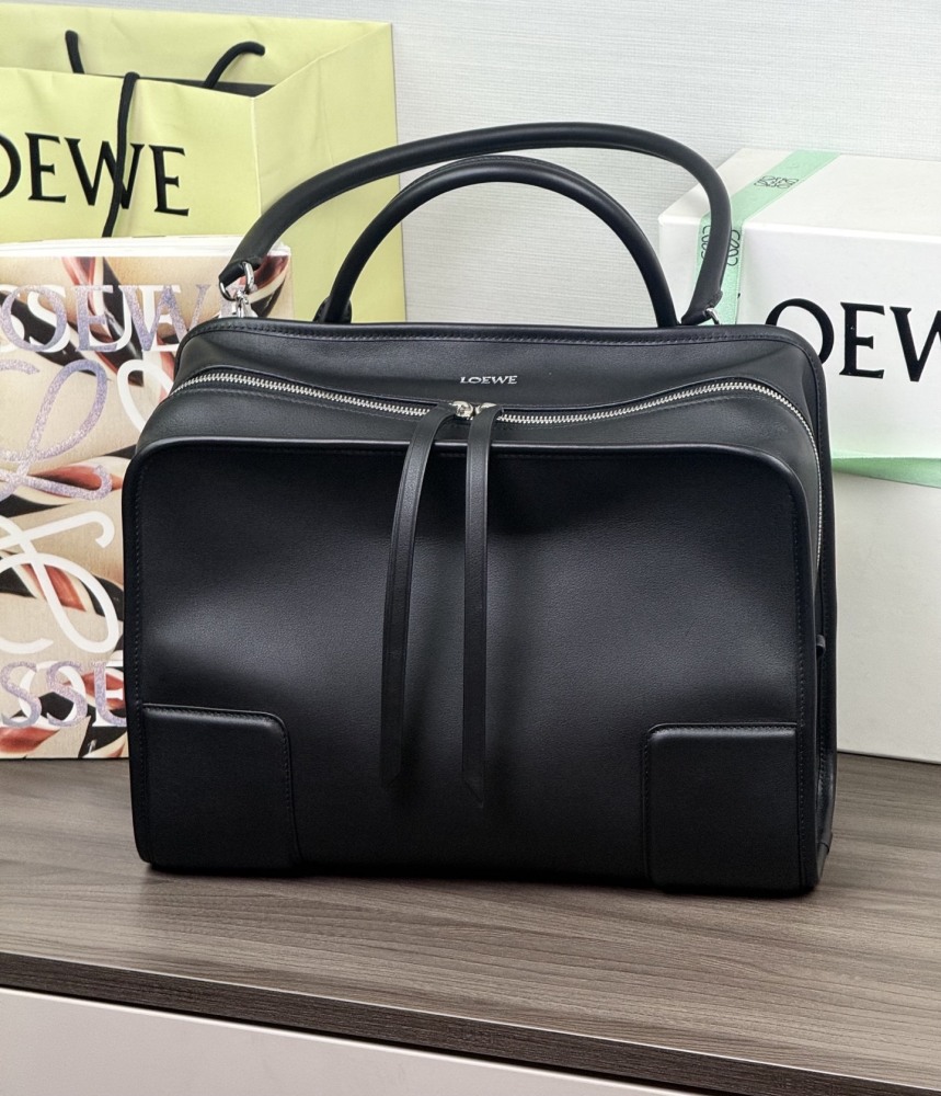 皮革質感特寫 LOEWE大号 Amazona 180 牛皮革手袋 頂級復刻