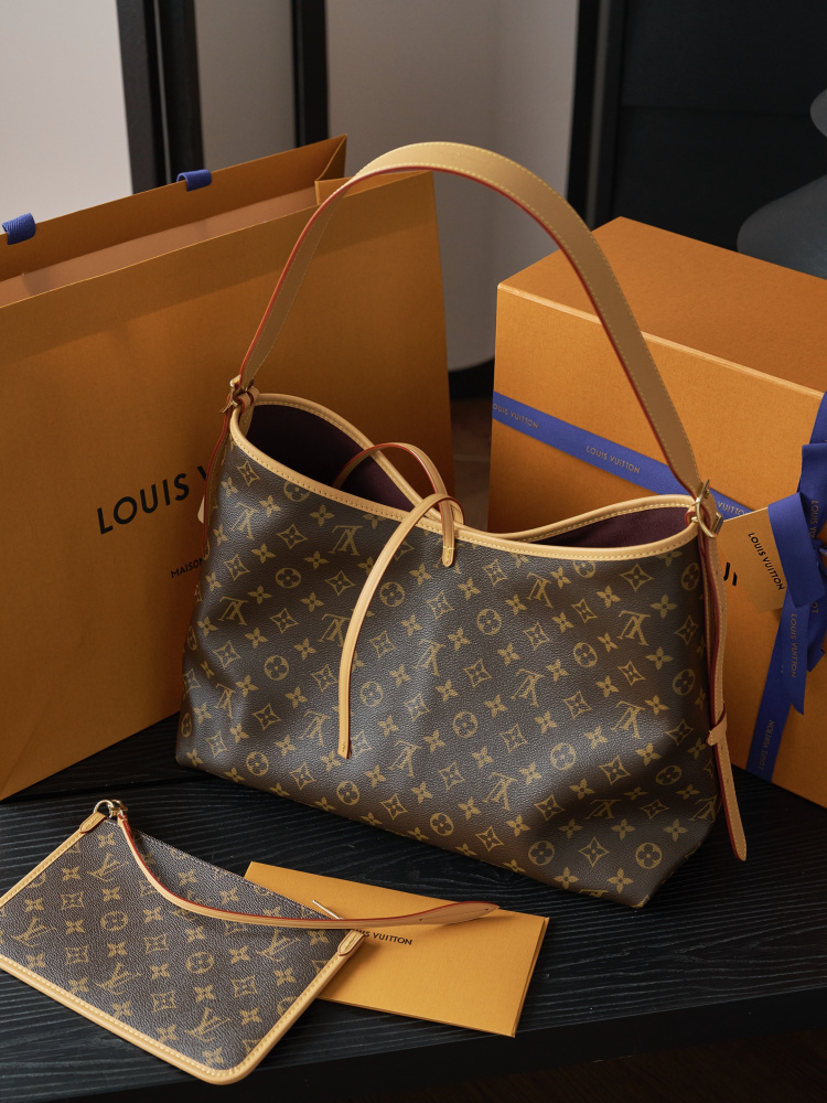皮革質感特寫 LV M46197 CARRYALL 中號手袋 頂級復刻