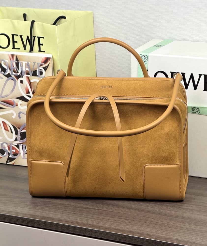 五金件細節 LOEWE大号 Amazona 180 绒面革手袋 頂級復刻