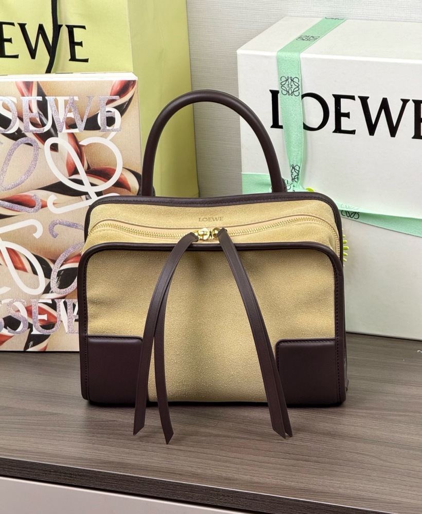 內裡細節 LOEWE小號柔軟牛皮革 Amazona 180 手袋 頂級復刻