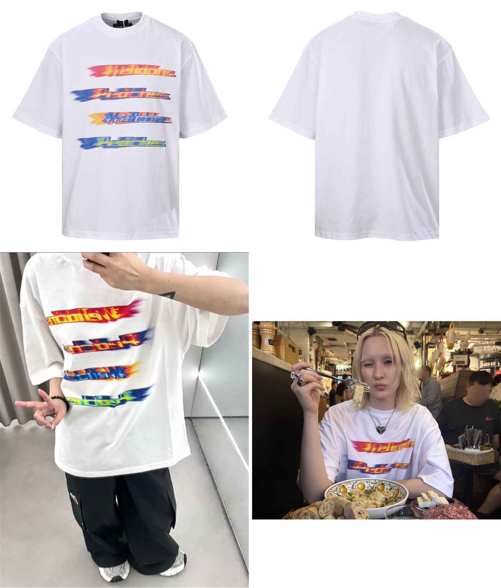 WE11DONE火焰彈幕粉絲限定短袖 實拍圖1 高街潮牌服飾 海外現貨