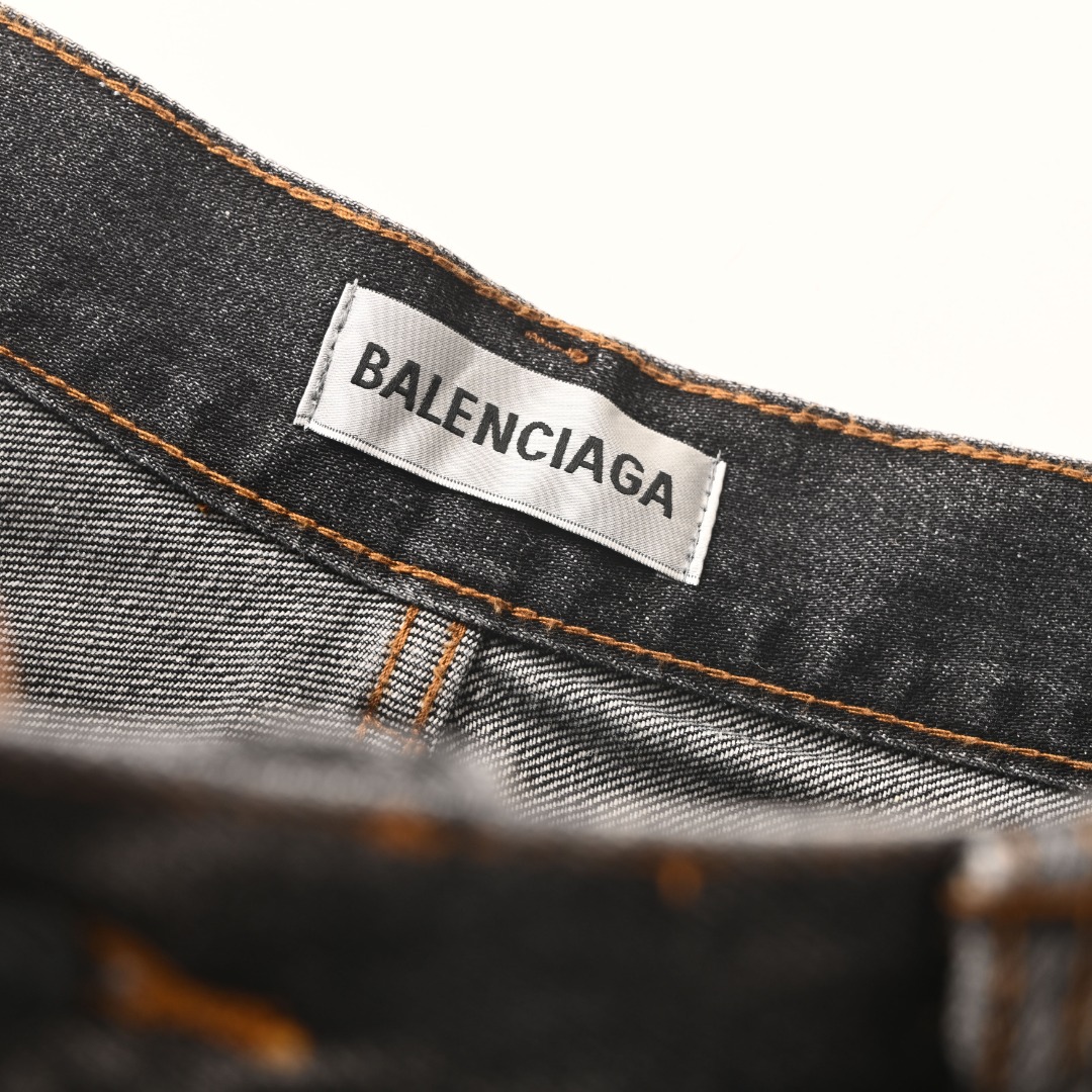 BLCG立體刺繡Baggy水洗牛仔長褲 實拍圖6 高街潮牌服飾 海外現貨