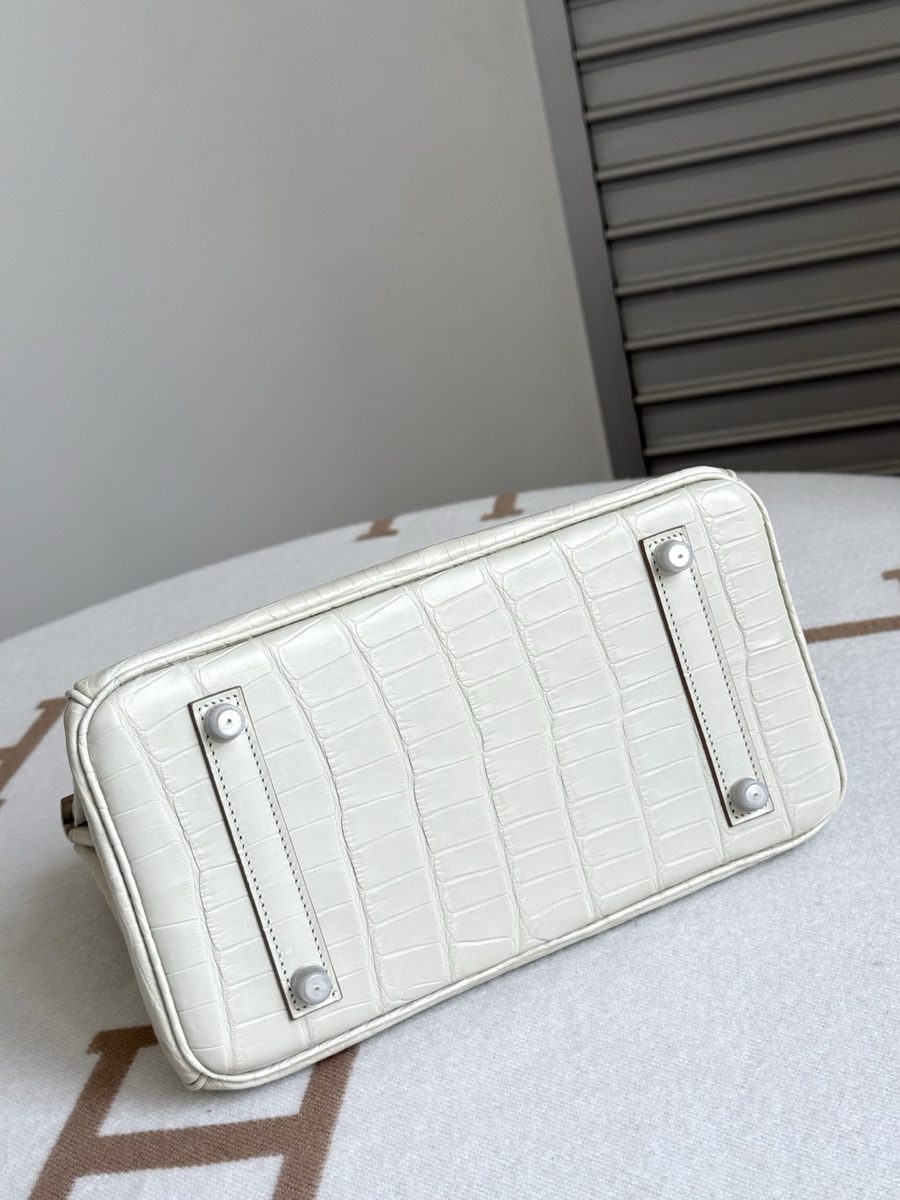 奶油白銀扣 Birkin 25 五金