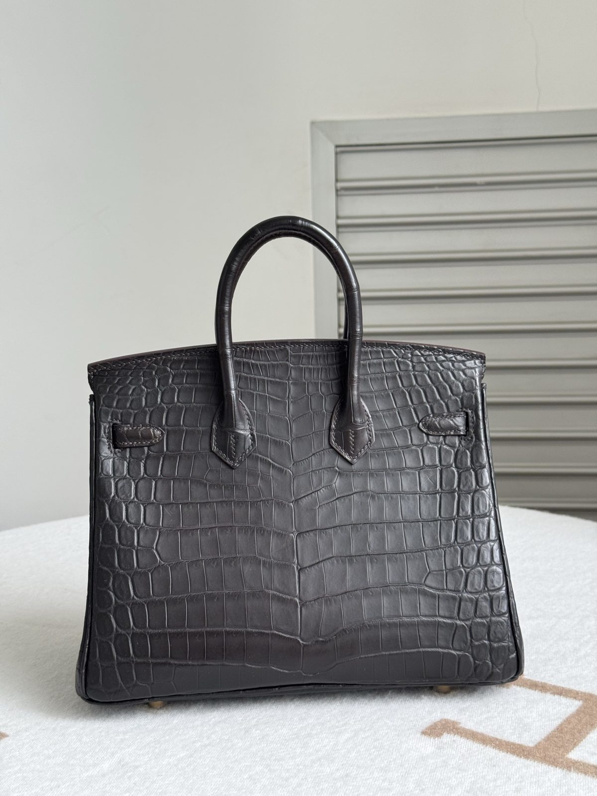 Birkin 25 水染鱷魚皮 質感細節