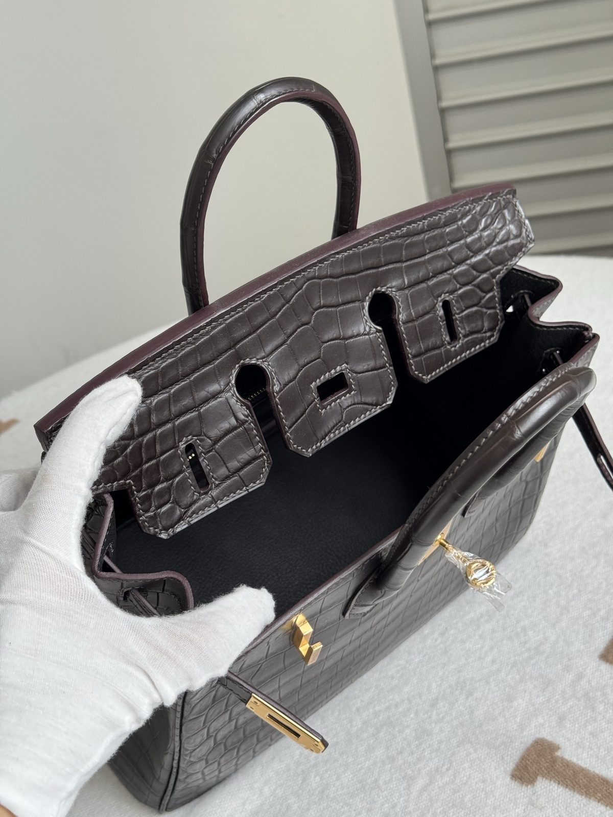 烏木色 Birkin 25 細節