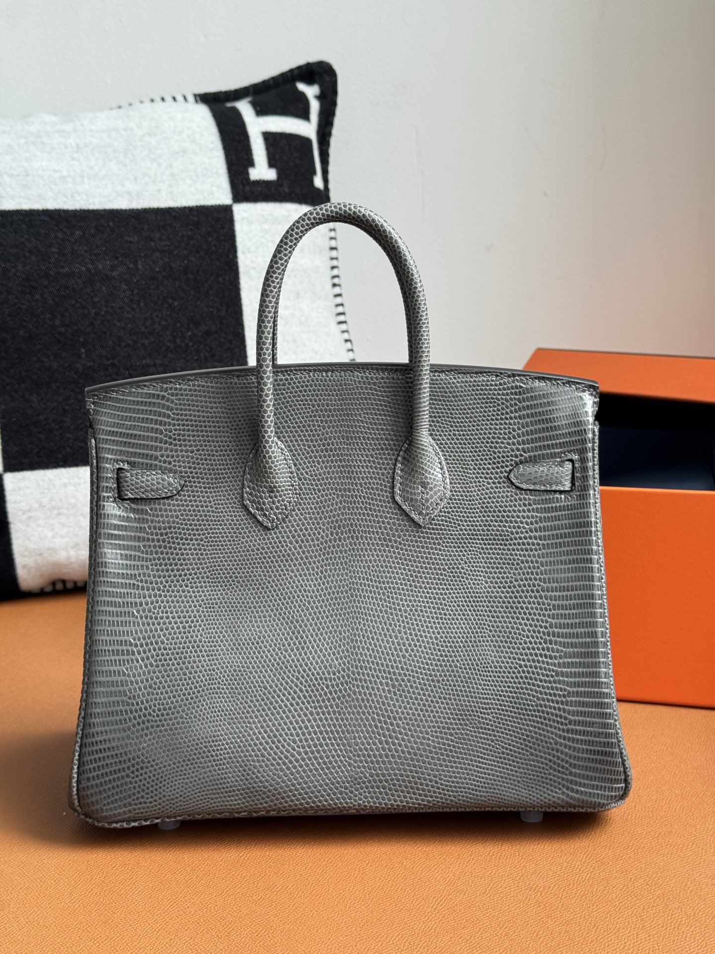 愛馬仕 Birkin 25 蜥蜴皮 正面