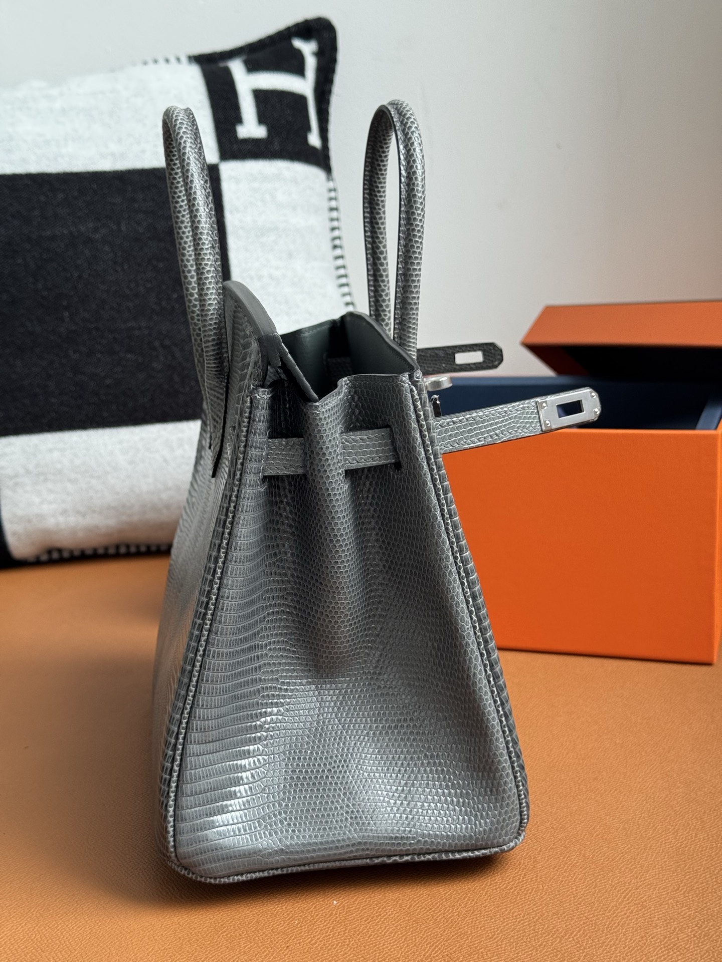 愛馬仕 Birkin 25 蜥蜴皮 側面