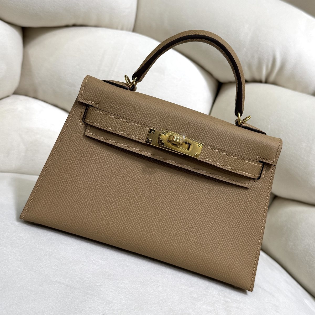 愛馬仕 Mini Kelly 20 二代 Sellier Epsom牛皮 12色 手工版 1:1 頂級復刻