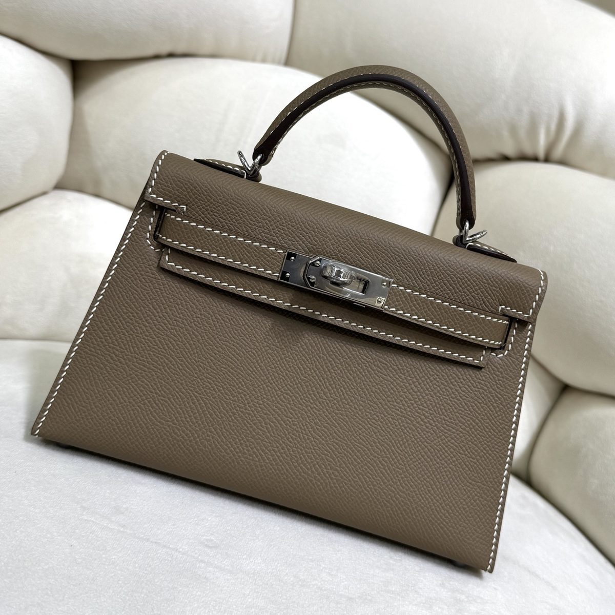 愛馬仕 Mini Kelly 20 二代 Sellier Epsom牛皮 12色 手工版 1:1 頂級復刻