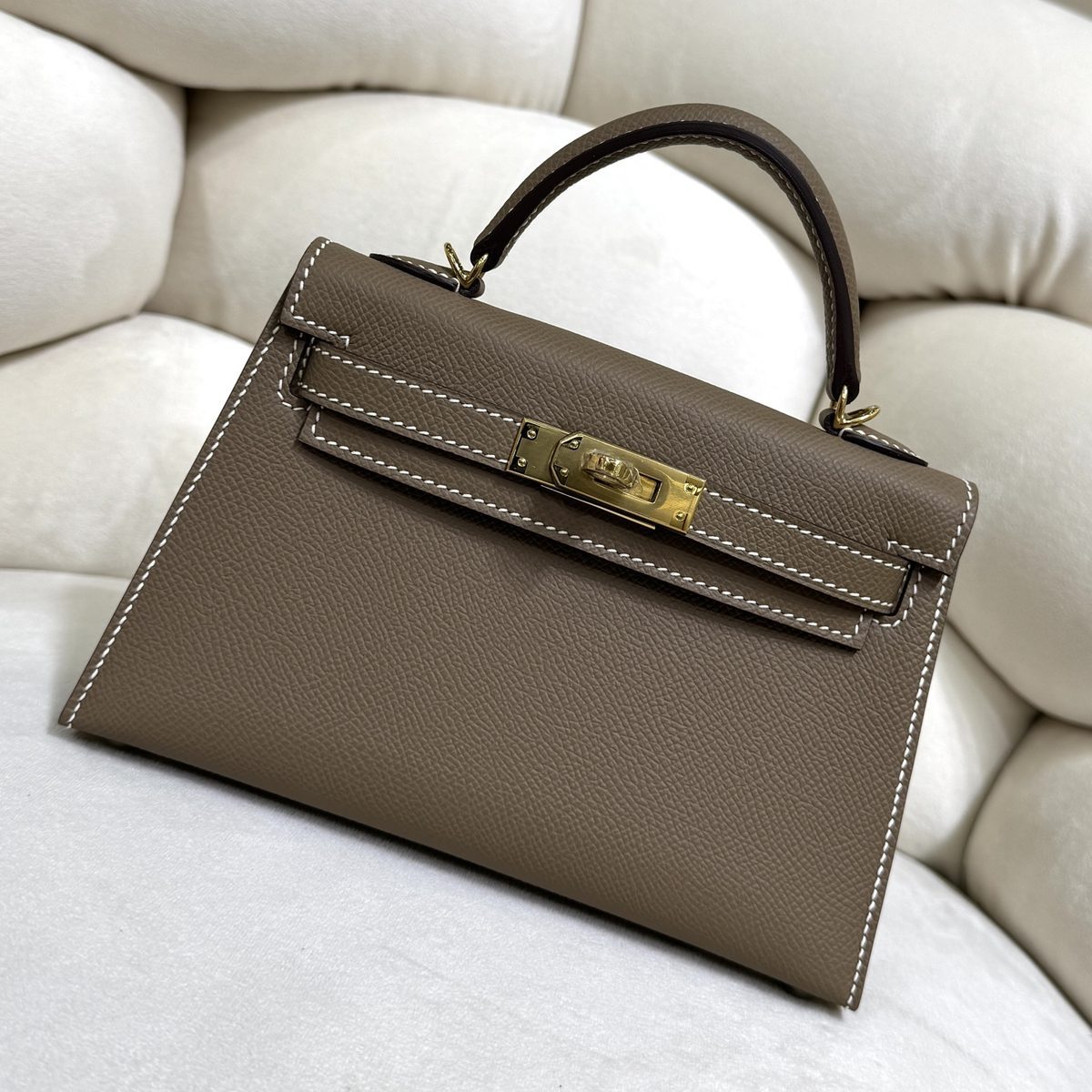 愛馬仕 Mini Kelly 20 二代 Sellier Epsom牛皮 12色 手工版 1:1 頂級復刻