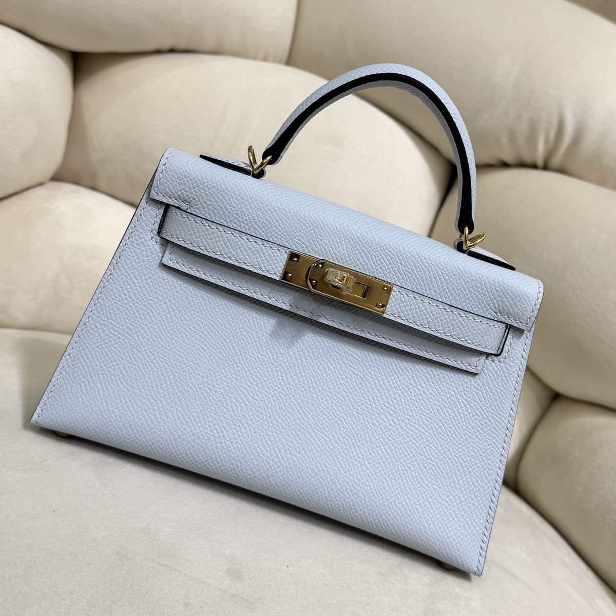 愛馬仕 Mini Kelly 20 二代 Sellier Epsom牛皮 12色 手工版 1:1 頂級復刻