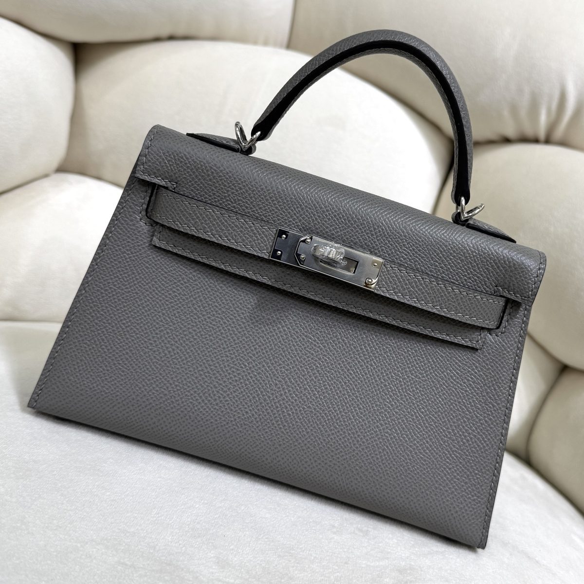 愛馬仕 Mini Kelly 20 二代 Sellier Epsom牛皮 12色 手工版 1:1 頂級復刻