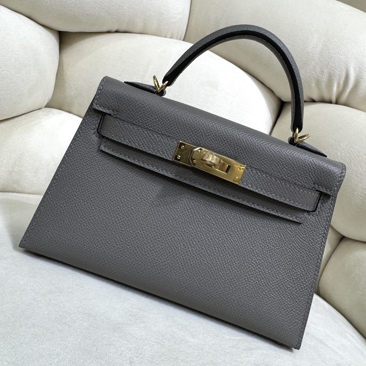 愛馬仕 Mini Kelly 20 二代 Sellier Epsom牛皮 12色 手工版 1:1 頂級復刻