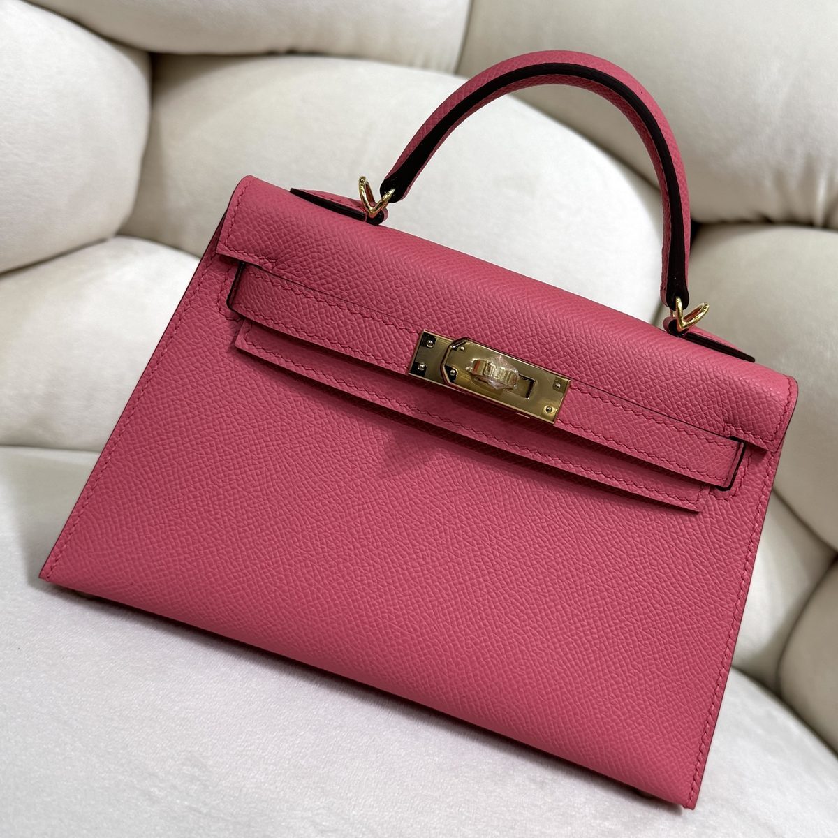 愛馬仕 Mini Kelly 20 二代 Sellier Epsom牛皮 12色 手工版 1:1 頂級復刻