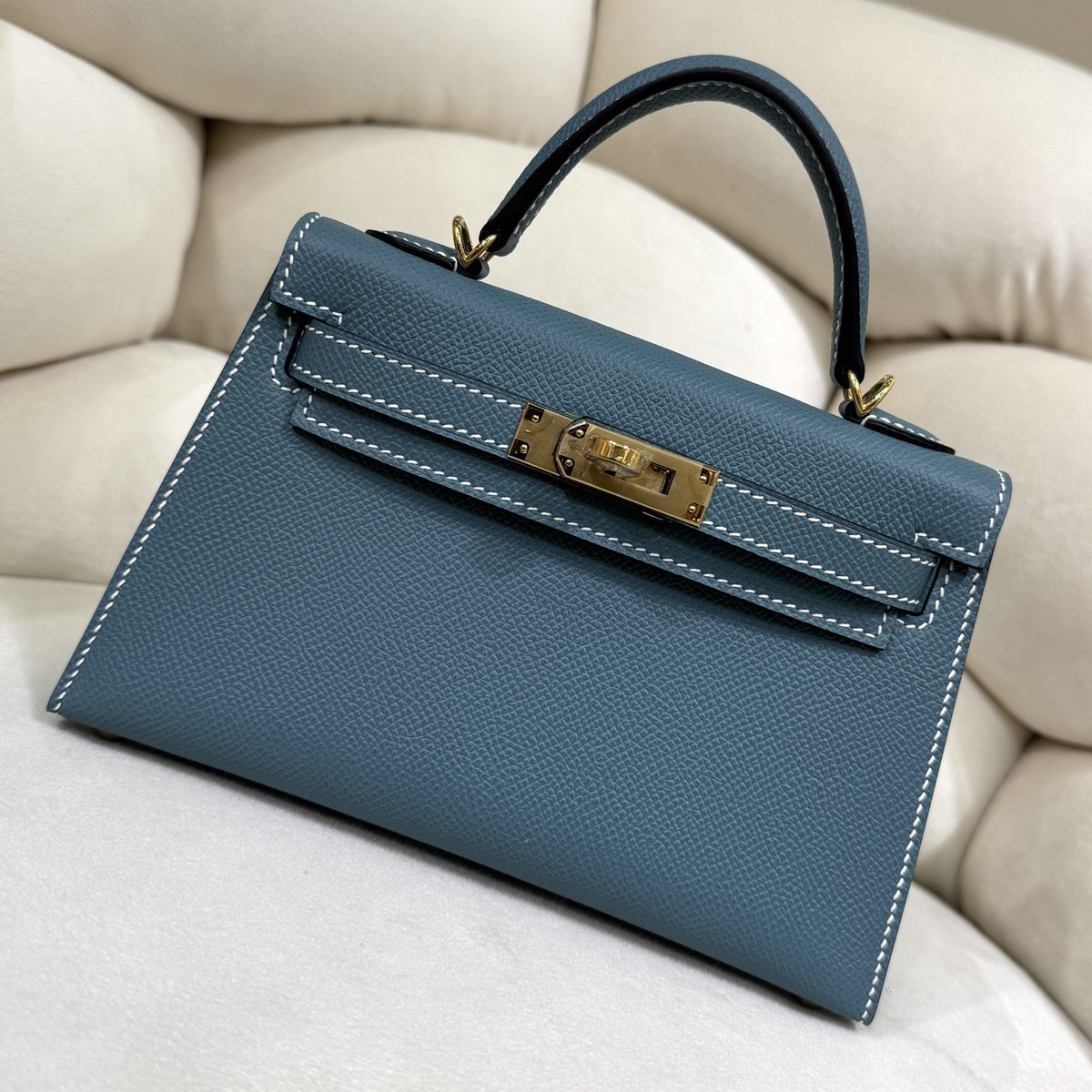 愛馬仕 Mini Kelly 20 二代 Sellier Epsom牛皮 12色 手工版 1:1 頂級復刻