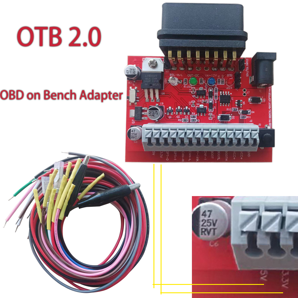 OTB 2.0 Adapter (OBD on Bench Adapter) for KT200 KT200II Tagflash Foxflash Programmer