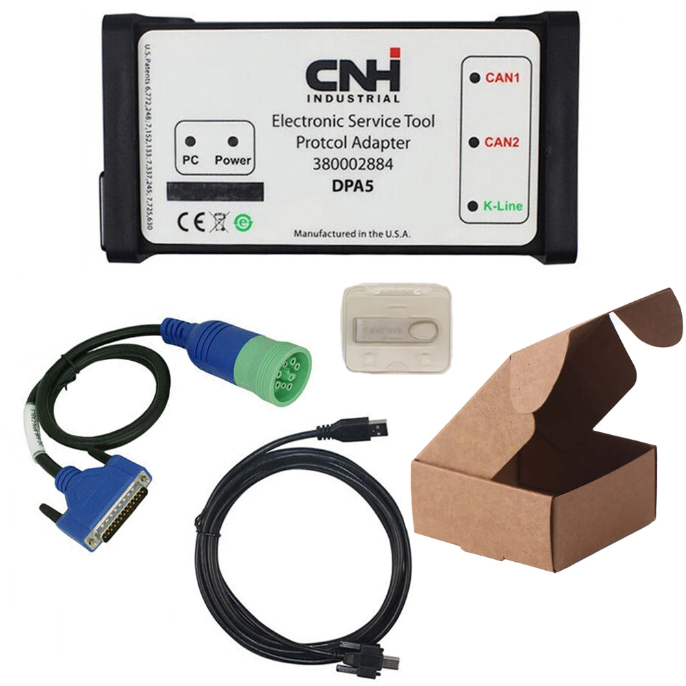 CNH DPA5 Diagnostic Service Tool Adapter Iterface Cable Kit For Case, Kobelco, New Holland