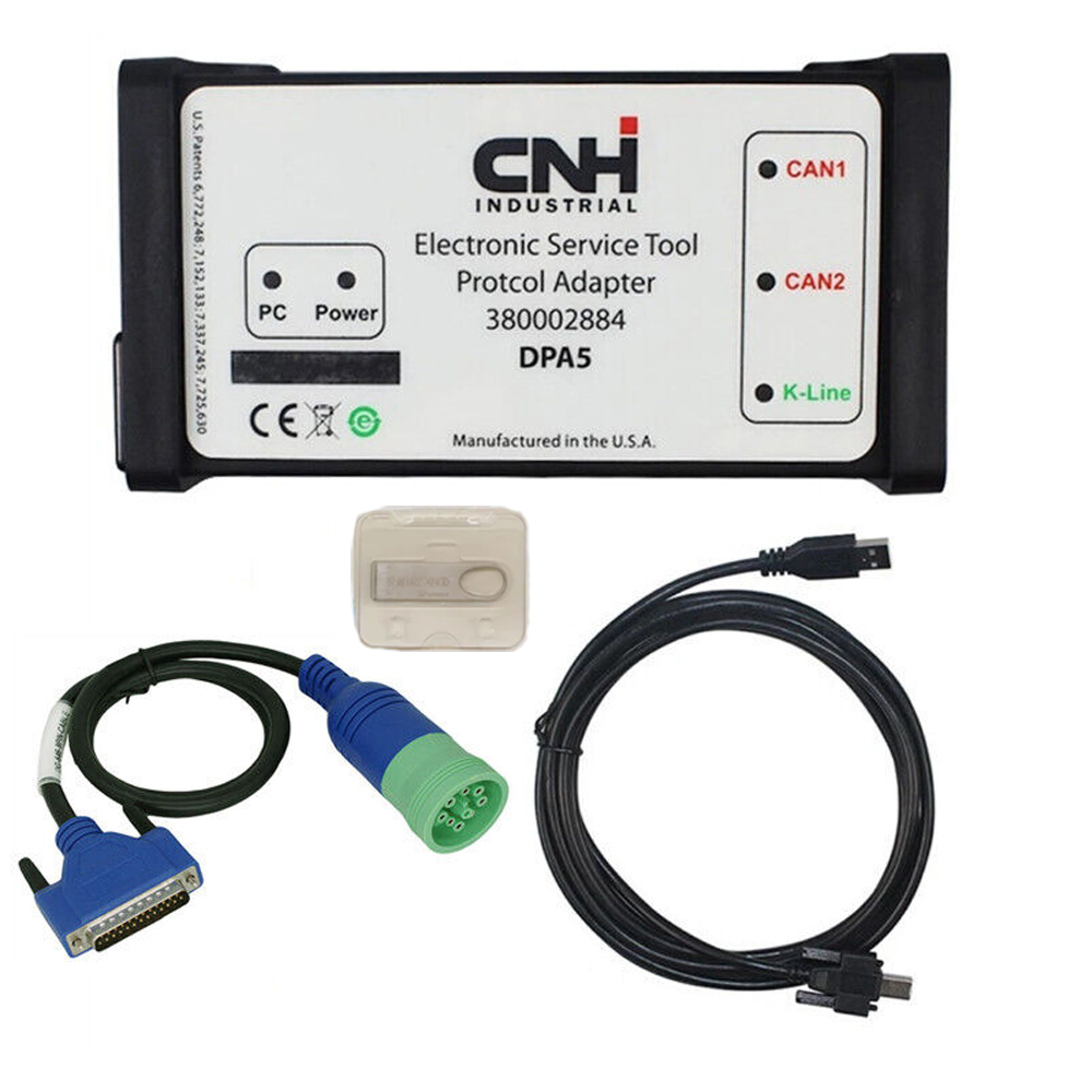 CNH DPA5 Diagnostic Service Tool Adapter Iterface Cable Kit For Case, Kobelco, New Holland