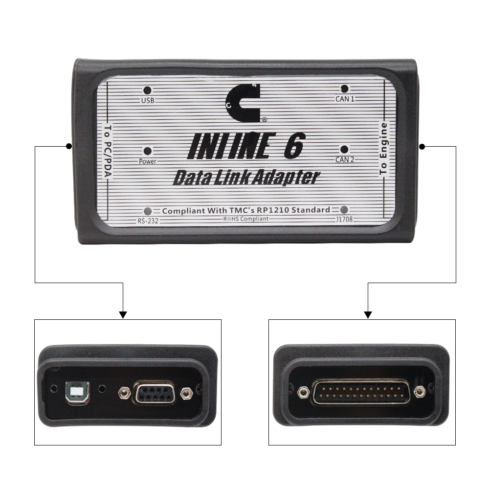 (V8.9) Cummins INLINE 6 Data Link Adapter Insite Heavy Duty Diagnostic Tool Scanner