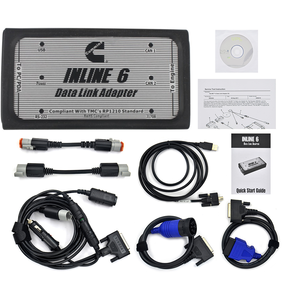 (V8.9) Cummins INLINE 6 Data Link Adapter Insite Heavy Duty Diagnostic Tool Scanner